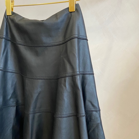 Rebecca Taylor Vegan Leather Skirt - Picture 2 of 5
